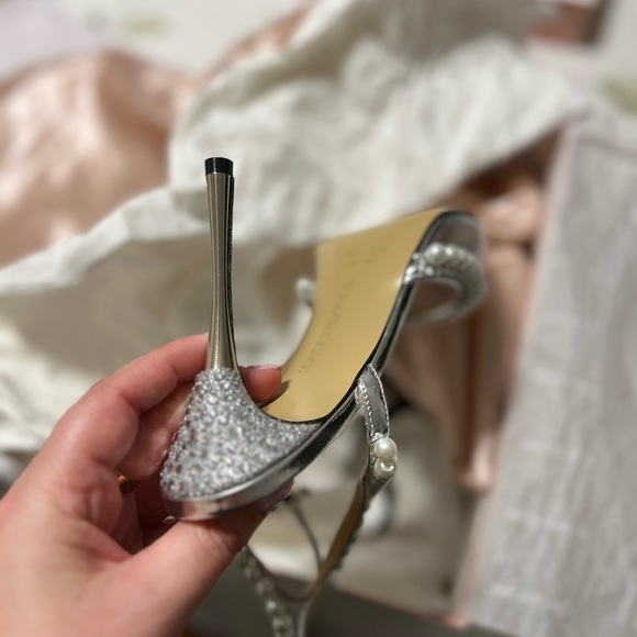 Mach & Mach Diamond Of Elizabeth PVC Embellished High-Heel Pumps - Picture 12 of 12